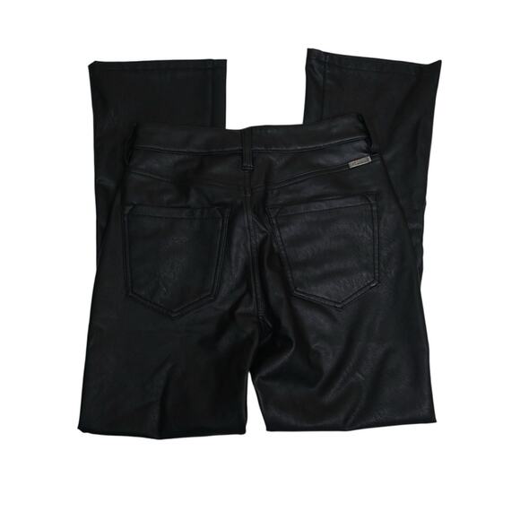 KanCan Womens 1/24 Faux Leather Black Mini Boot Pants/Jeans KC2022BK - Picture 5 of 11